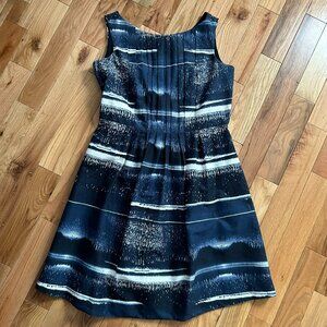 Gorgeous COS Dress with Deep Blue Water-Like Pattern